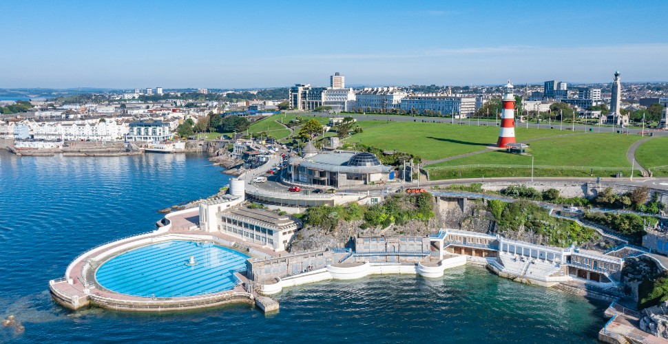 Aerial image of Plymouth Hoe